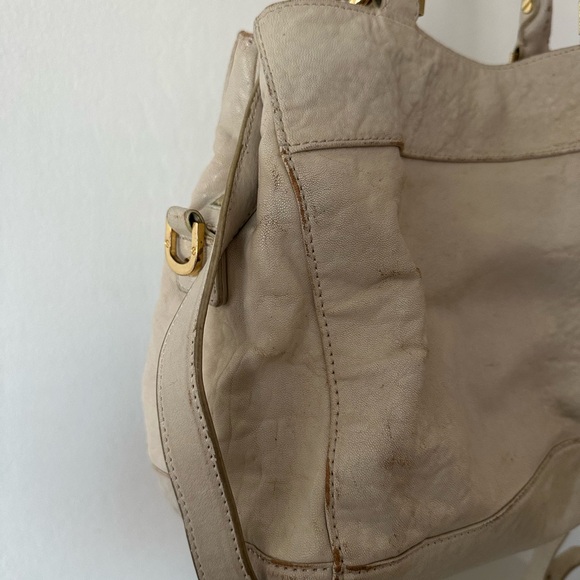 Tory Burch Distressed Pebble Leather Satchel - Picture 6 of 17